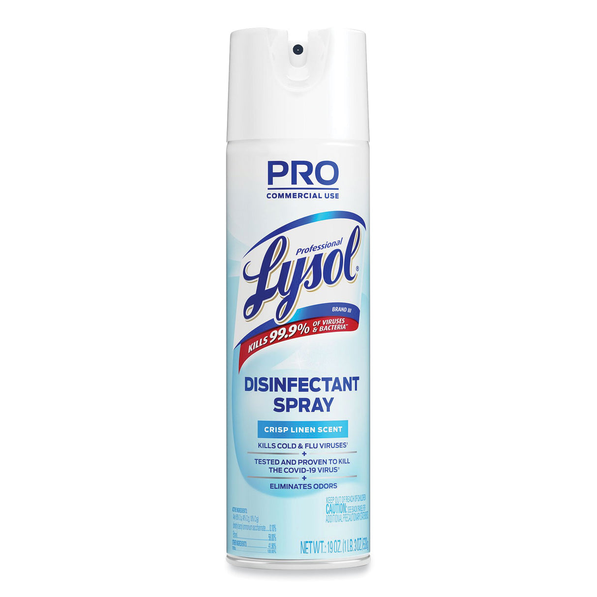 LysolÂ® Pro Disinfectant Spray, Crisp Linen, 19 oz. Aerosol Can (74828EA)