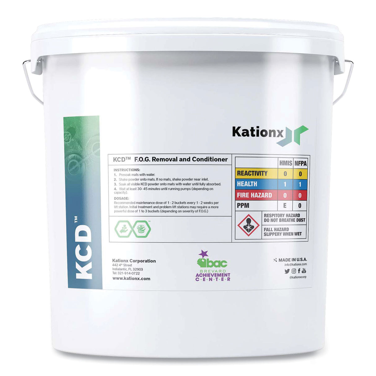 AbilityOne 7930017000768, SKILCRAFT KCD Wastewater Lift Station and Collection System Sewer Cleaner, 5 gal Bucket
