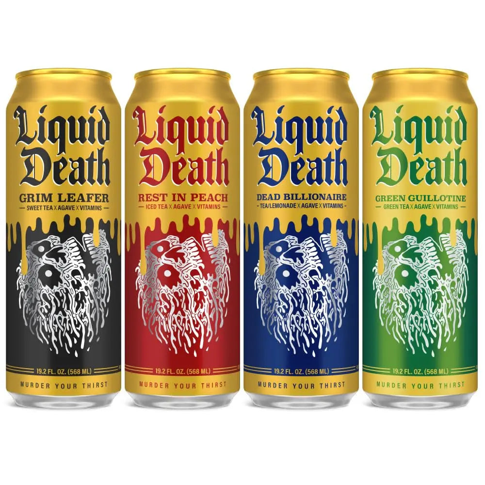 Iced Tea Variety 12-Pack (19.2 Oz Cans) (Grim Leafer, Rest in Peach, Dead Billionaire, Green Guillotine)