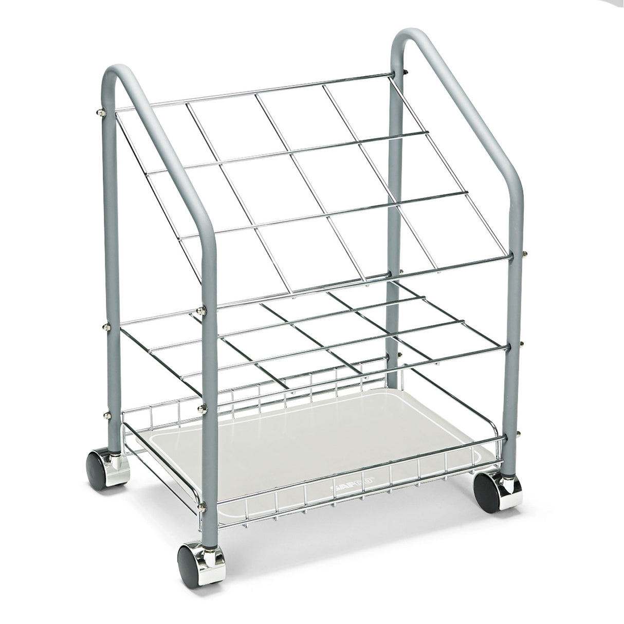 Safco Wire Roll/Files, 12 Compartments, 18w x 12.75d x 24.5h, Gray (3090)