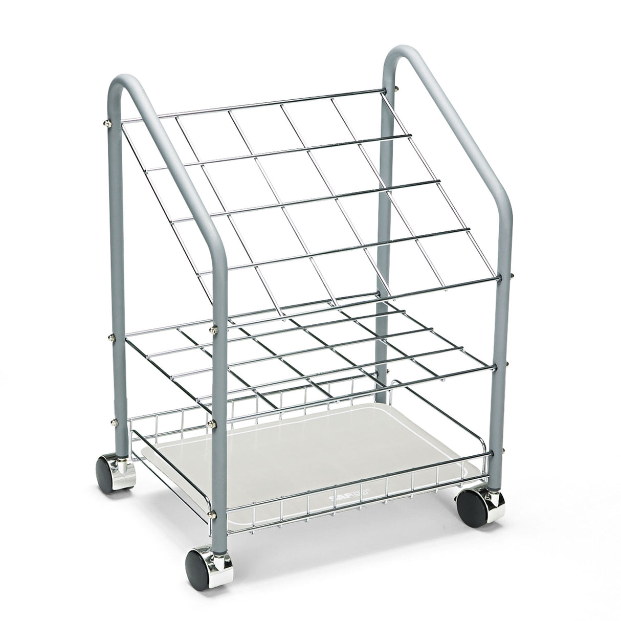 Safco Wire Roll/Files, 20 Compartments, 18w x 12.75d x 24.5h, Gray (3091)