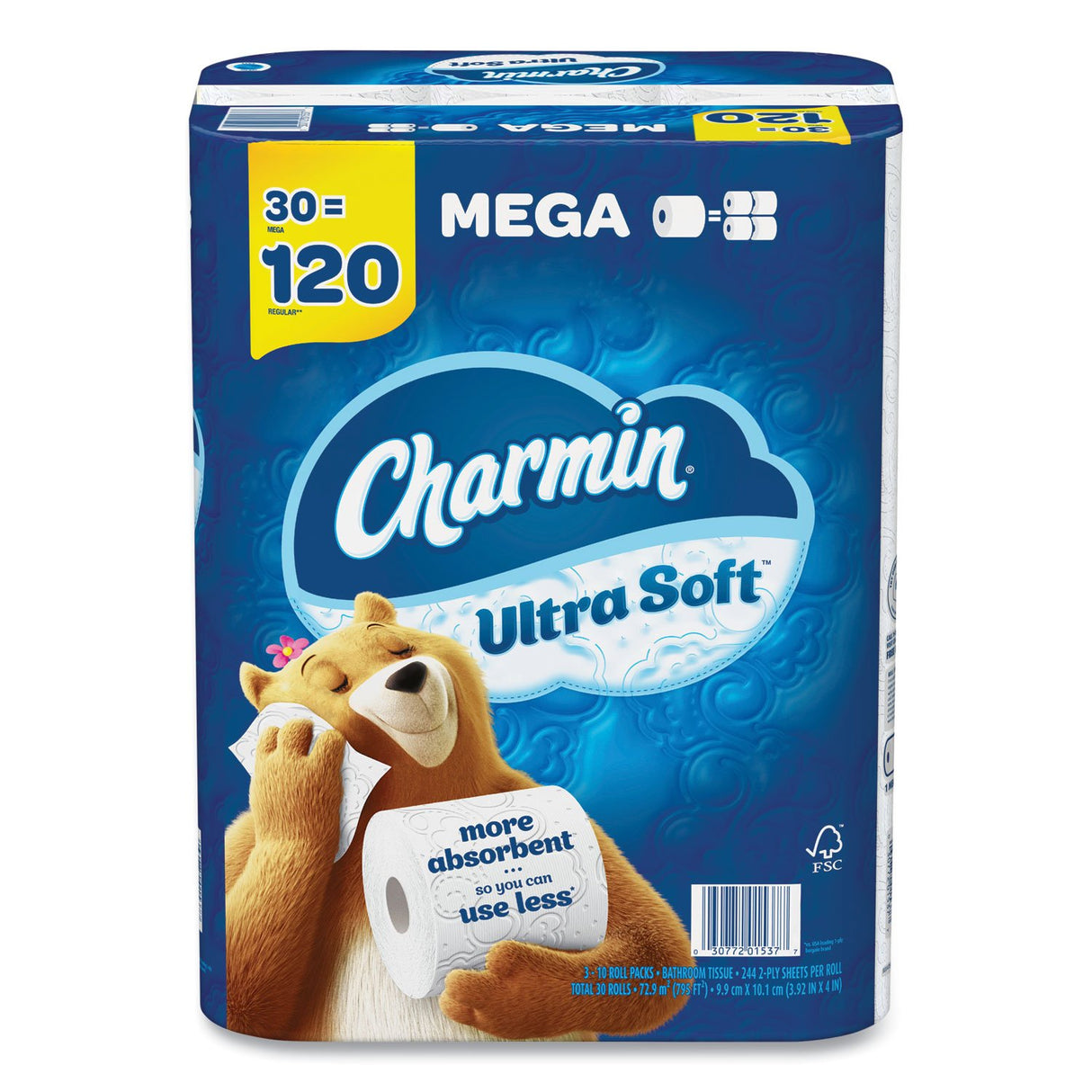 CharminÂ® Ultra Soft Standard Toilet Paper, 2-Ply, 244 Sheets, 30 Rolls (01537)