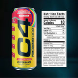 C4 Performance Energy Drink | Cosmic Rainbow | Zero Sugar Carbonated Preworkout Energy | 200Mg Caffeine with Beta Alanine | 16 Fl Oz (12 Pack), Packaging May Vary