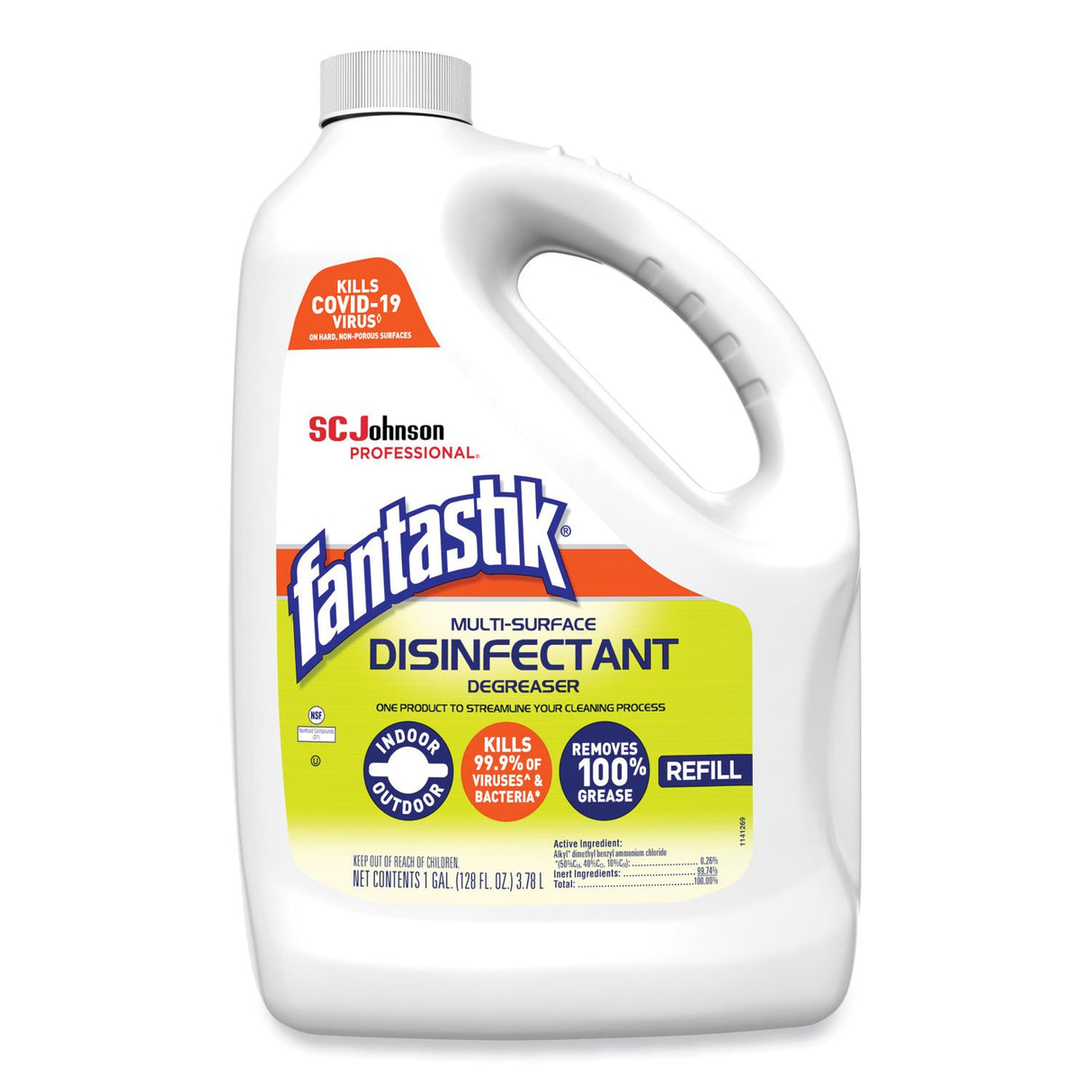FantastikÂ® Multi-Surface Disinfectant Degreaser, Pleasant Scent, 1 Gallon Bottle (311930EA)