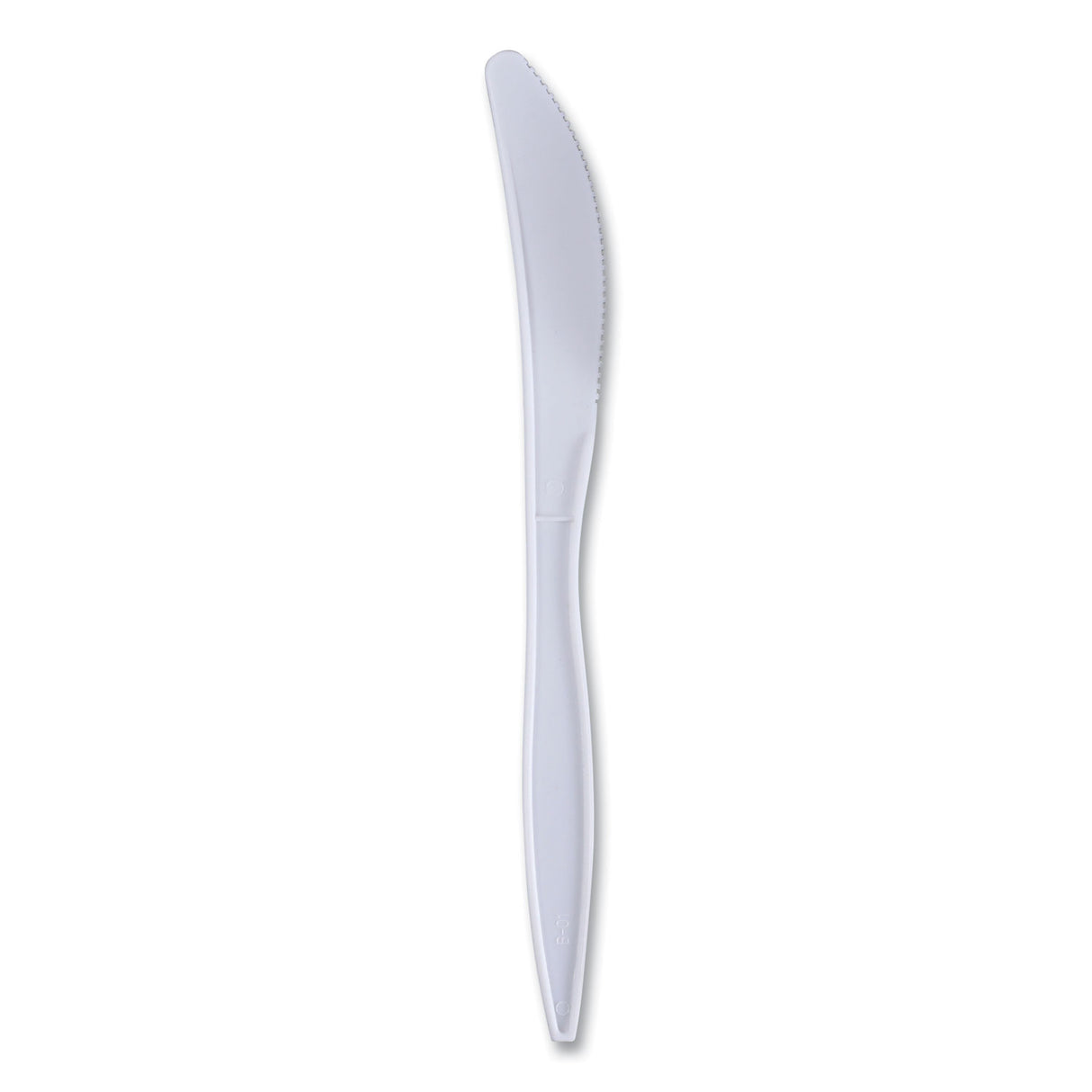 BoardwalkÂ® Wrapped Plastic Cutlery, Knives, White, 1000/Carton (BWKKNIFEIW)