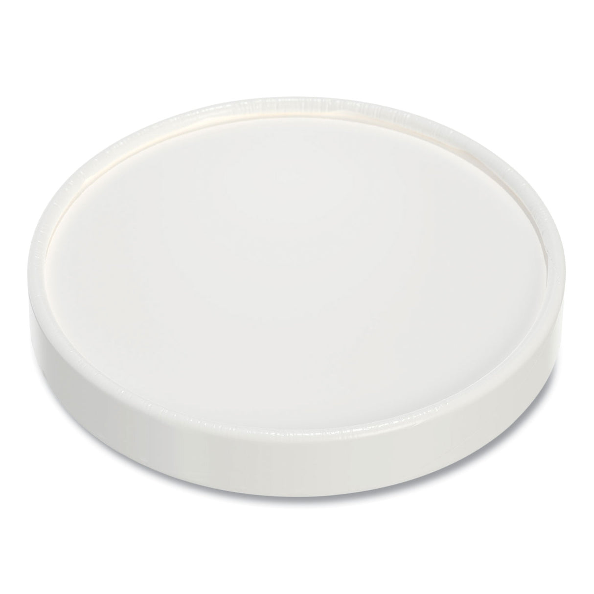 Flexstyle Double Sided Poly (dsp) Paper Lid, For 32 Oz Food Containers, 4.6" Diameter X 0.7"h, White, 500/carton
