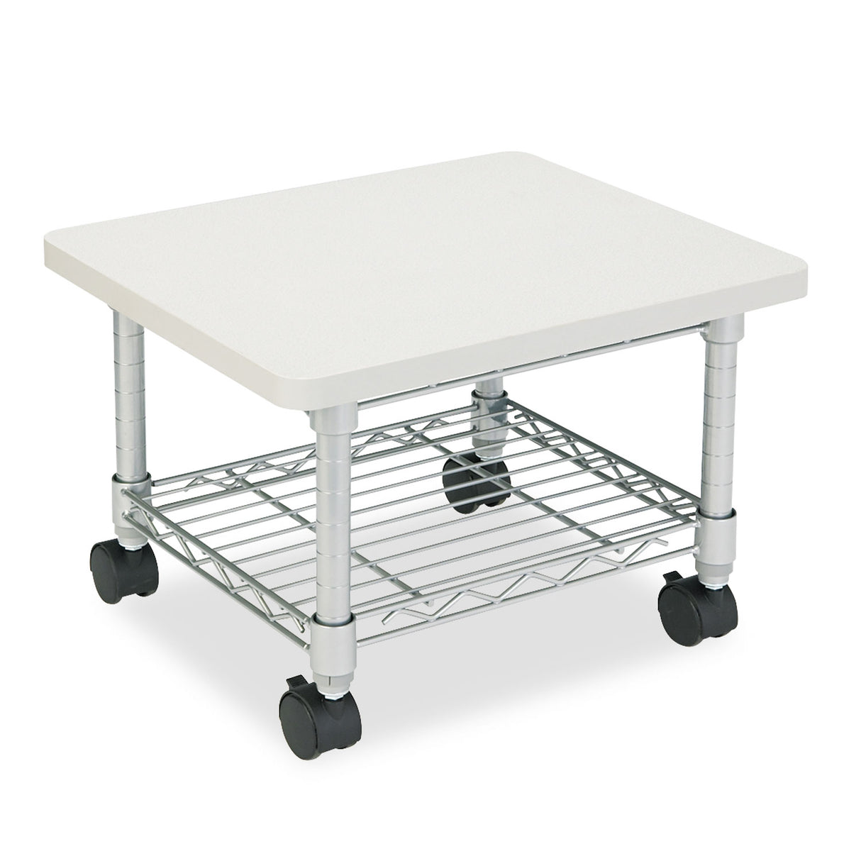 Safco Underdesk Printer/Fax Stand, Engineered Wood, 2 Shelves, 19" x 16" x 13.5", Gray (5206GR)