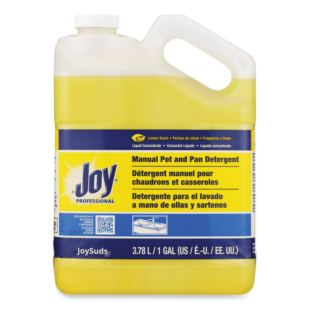 Joy Dishwashing Liquid, Lemon Scent, 1 gal Bottle, 4/Carton (43607CT)