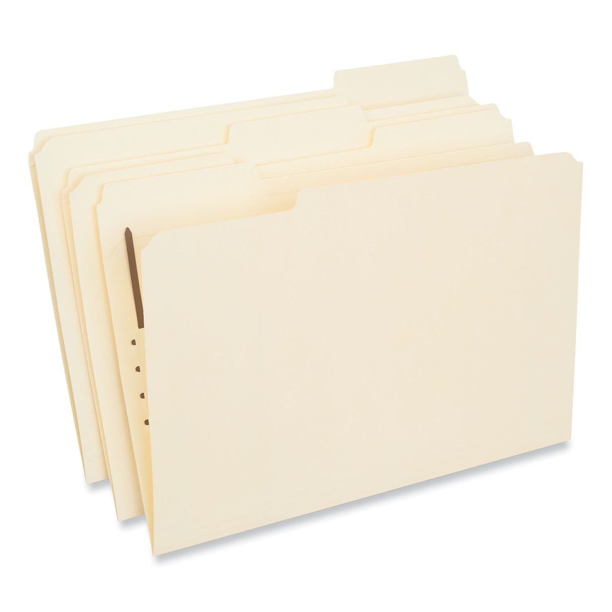 Universal Reinforced Top Tab Fastener Folders, 0.75" Expansion, 1 Fastener, Legal Size, Manila Exterior, 50/Box (UNV13510)