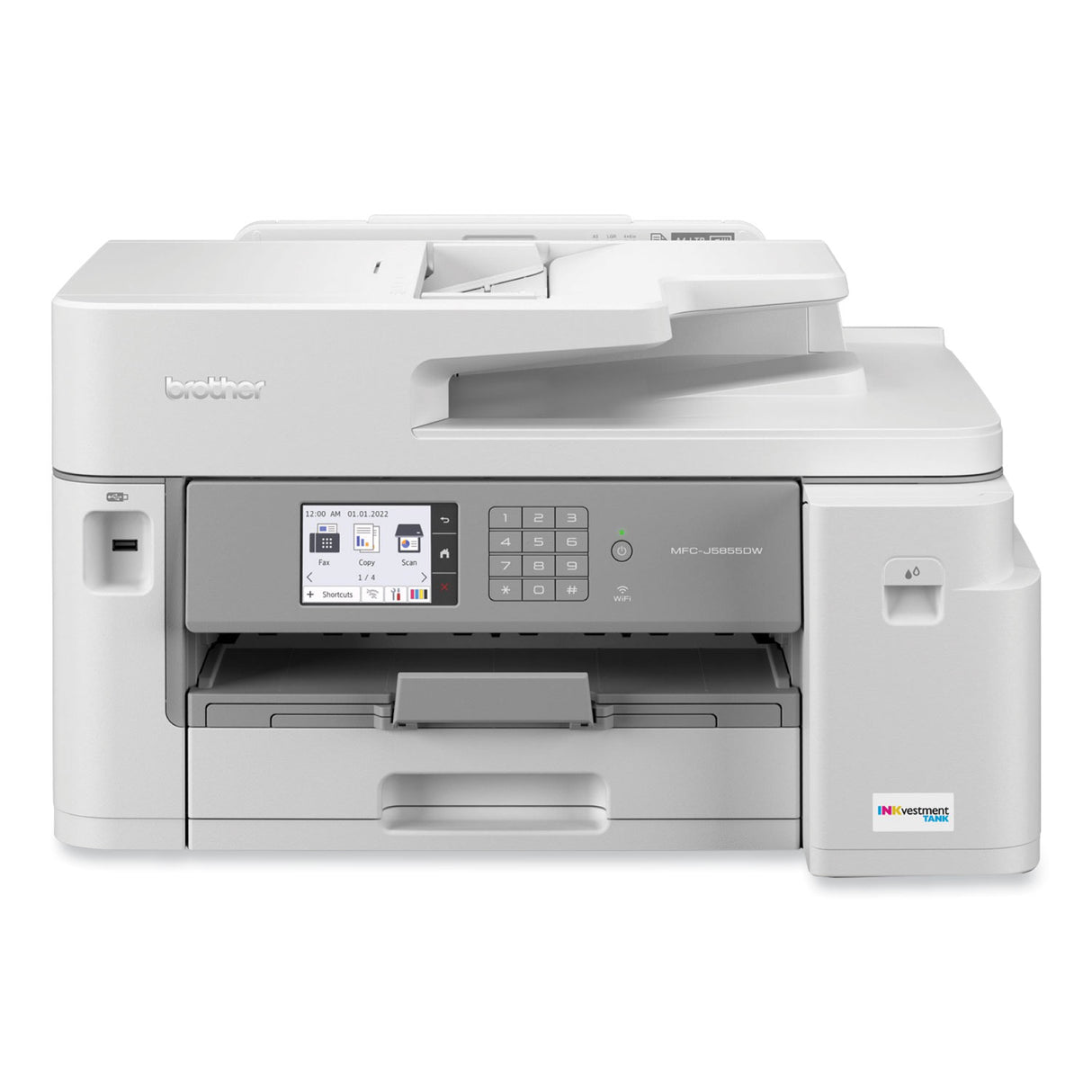 Brother MFC-J5855DW INKvestment Tank All-in-One Color Inkjet Printer, Copy/Fax/Print/Scan