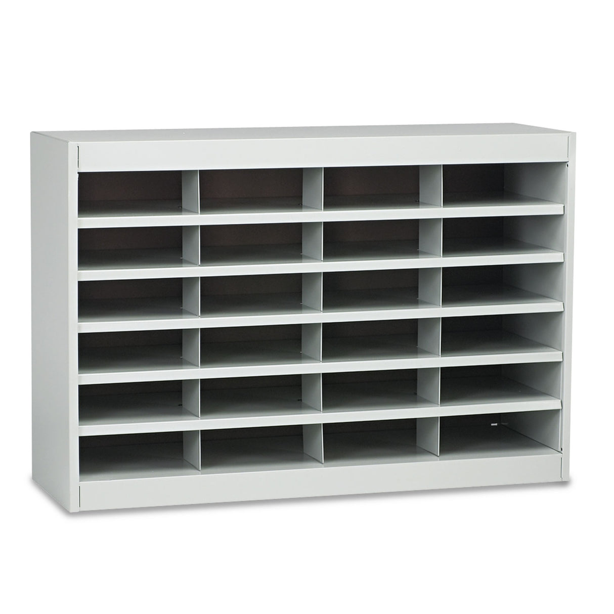 Safco Steel/Fiberboard E-Z Stor Sorter, 24 Compartments, 37.5 x 12.75 x 25.75, Gray (9211GRR)