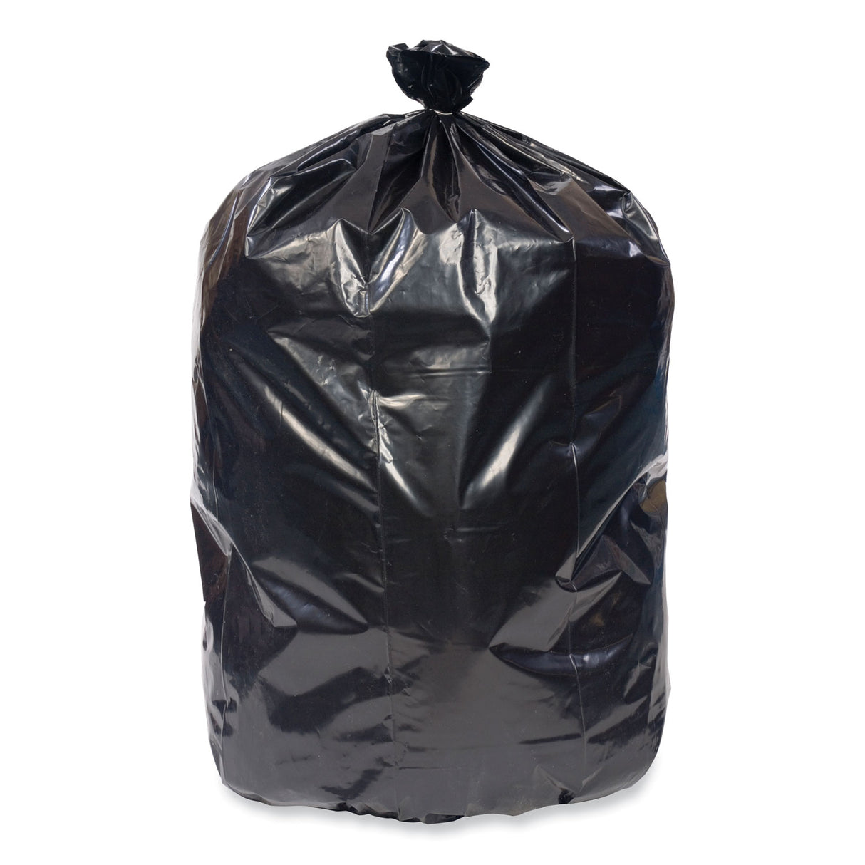 Pitt Plastics Eco Strong Plus Can Liners, 60 gal, 1.7 mil, 38" x 58", Black, Perforated Roll, 100/Carton (PCRL385820K)