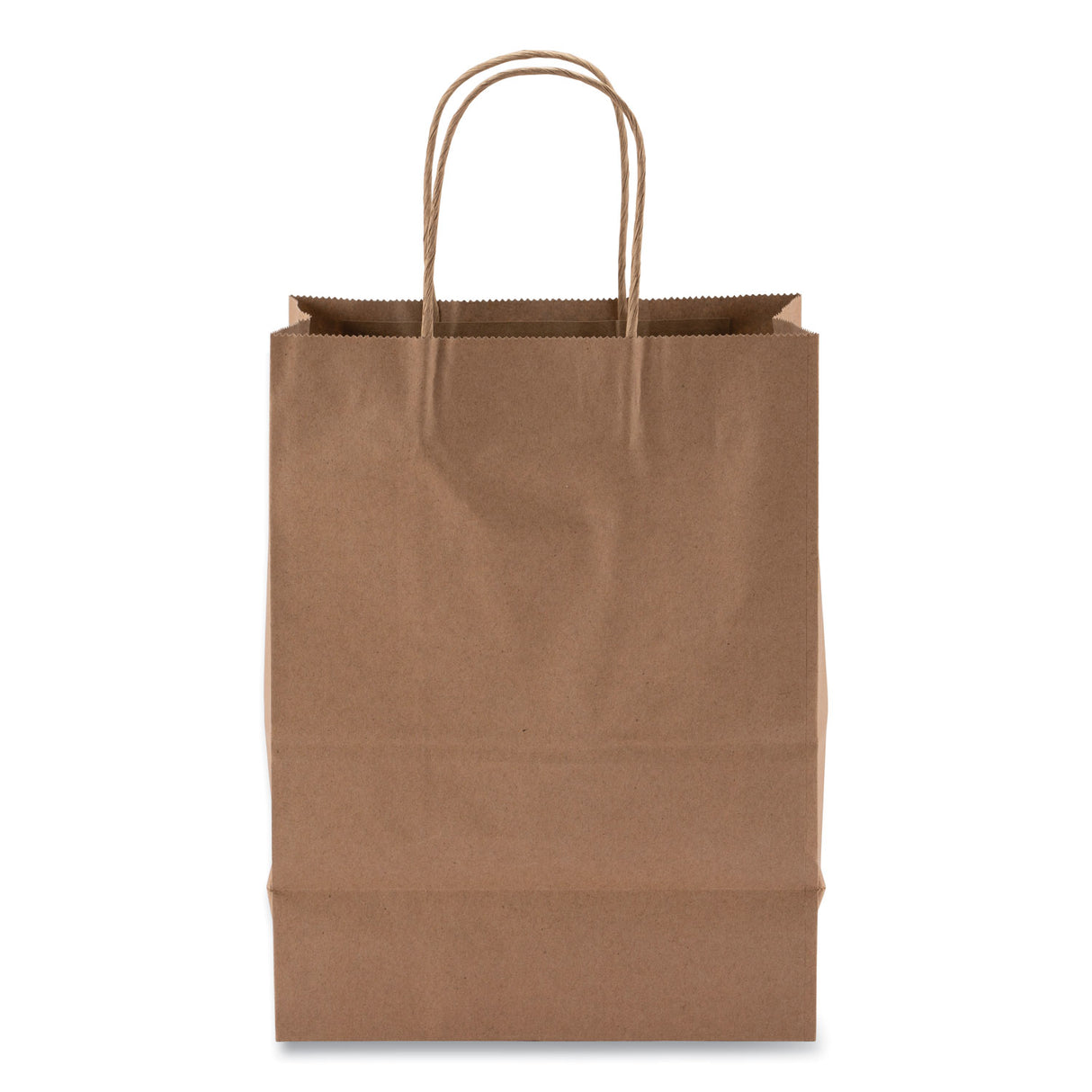 Kari-Out Kraft Paper Bags, Natural Kraft Flat Handles, 8" x 5" x 11", Natural, 250/Carton (1200050)