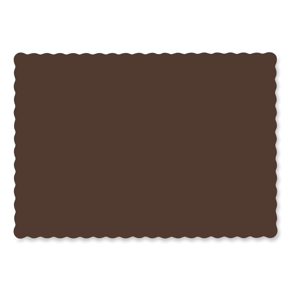 Hoffmaster Solid Color Scalloped Edge Placemats, 10 x 14, Chocolate, 1,000/Carton (310561)