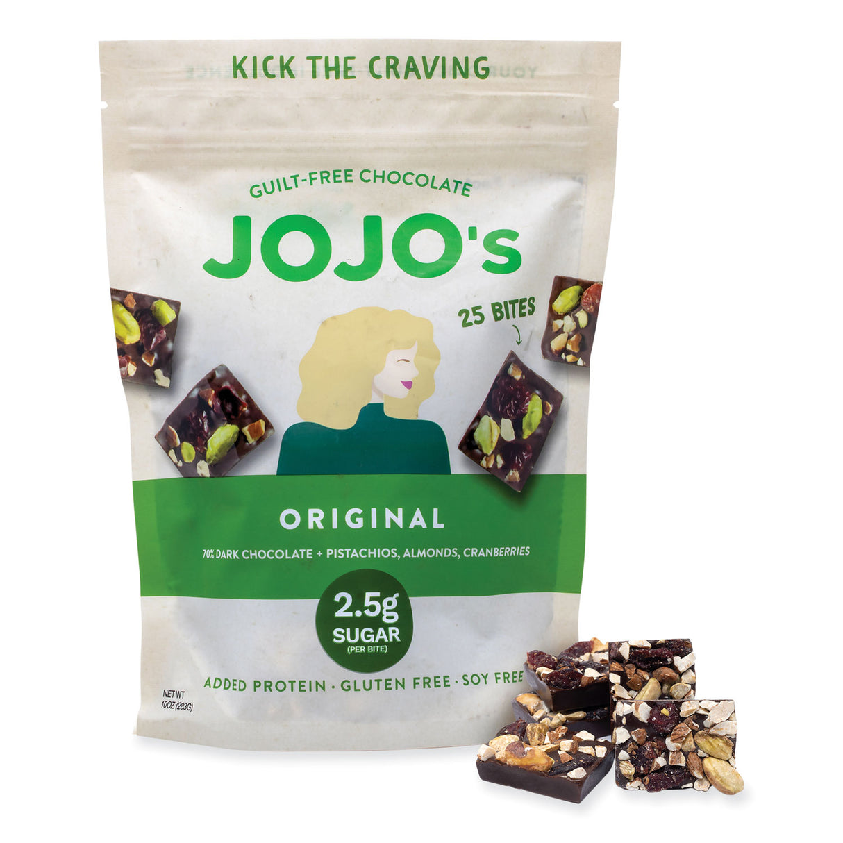 JOJO's Chocolate Original Dark Chocolate Bites, 10 oz Bag (22002039)
