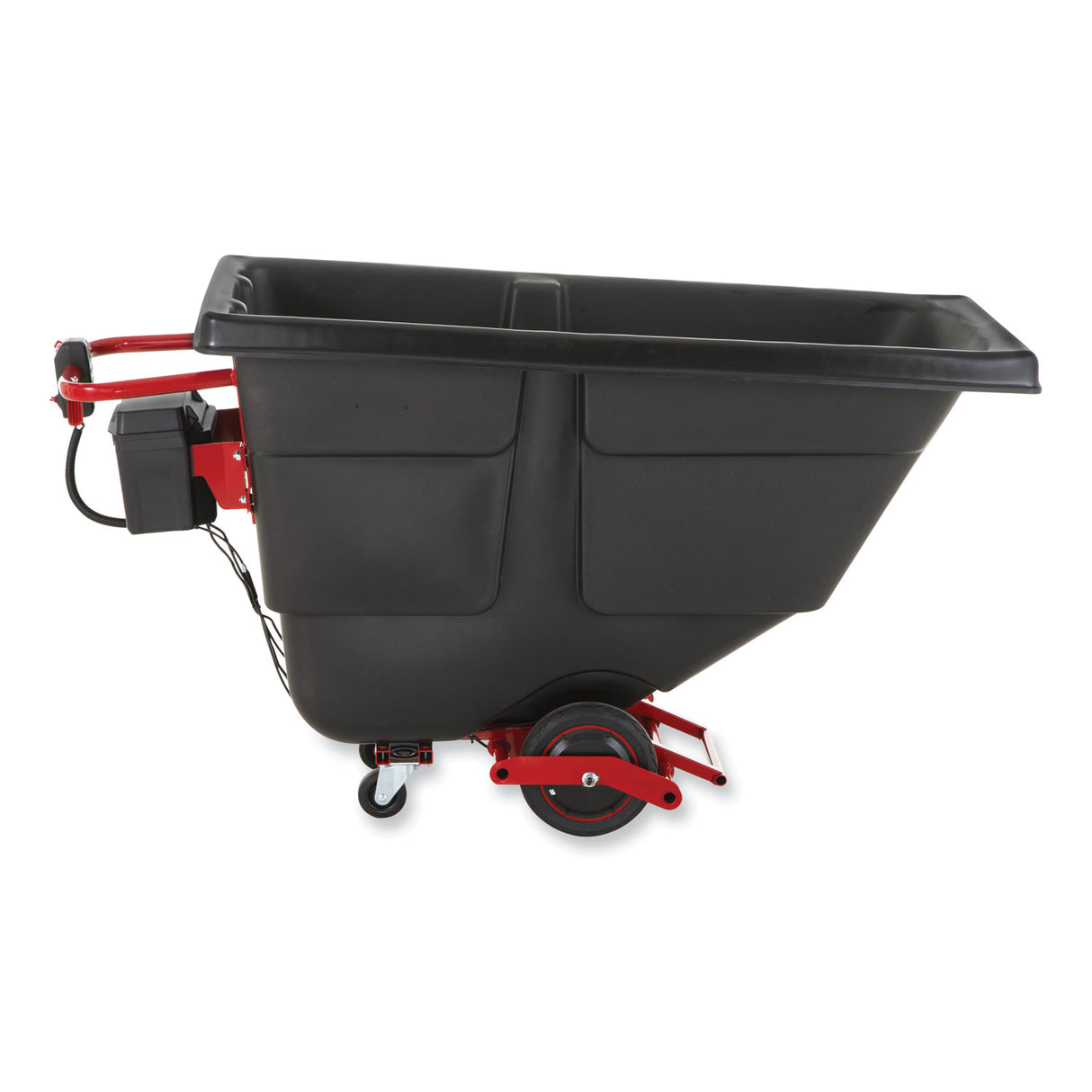 Rubbermaid Commercial Motorized Roto Tilt Truck, 101 gal, 850 lb Capacity, Plastic, Black (2173519)