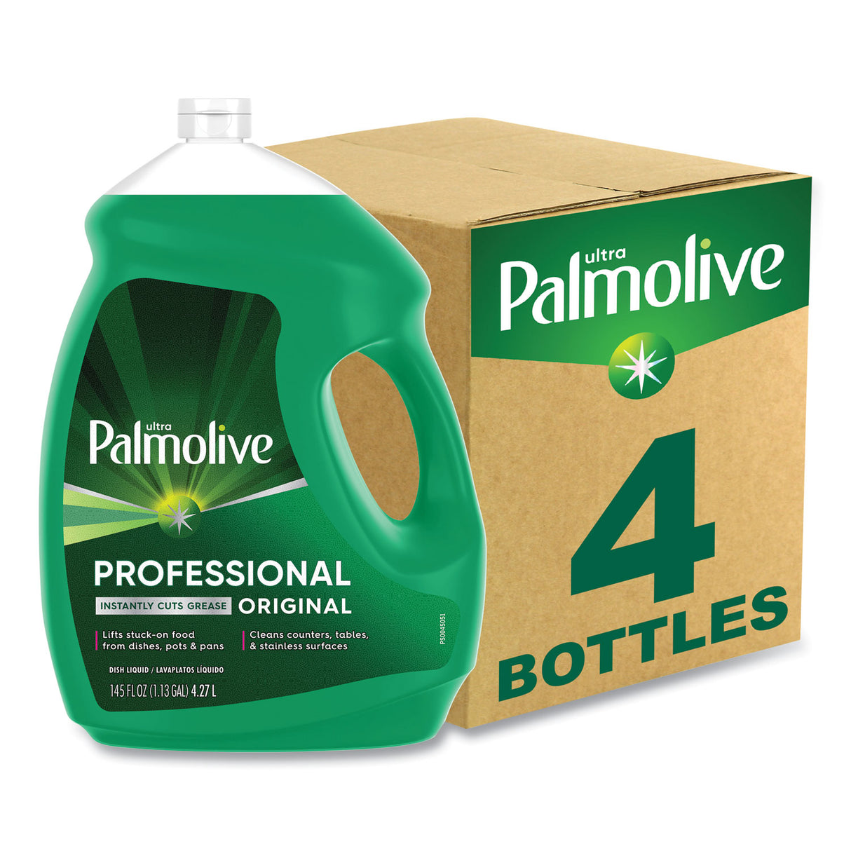 Palmolive Professional Professional Dishwashing Liquid, Fresh Scent, 145 oz Bottle, 4/Carton (61034142CT)