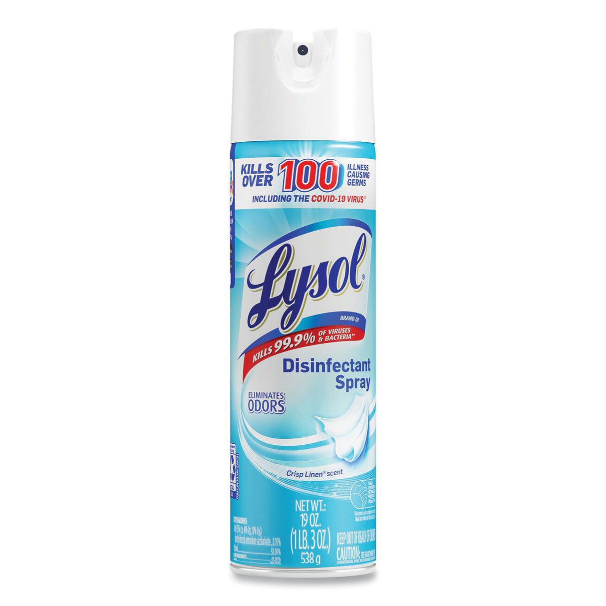 LysolÂ® Disinfectant Spray, Crisp Linen, 19 oz. Aerosol Can (79329)