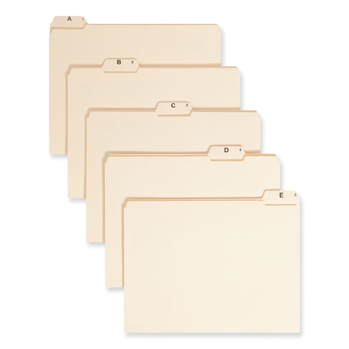 Smead Indexed File Folder Sets, 1/5-Cut Prelabeled Tabs: A to Z, Letter Size, 0.75" Expansion, Manila, 25/Set (11777)