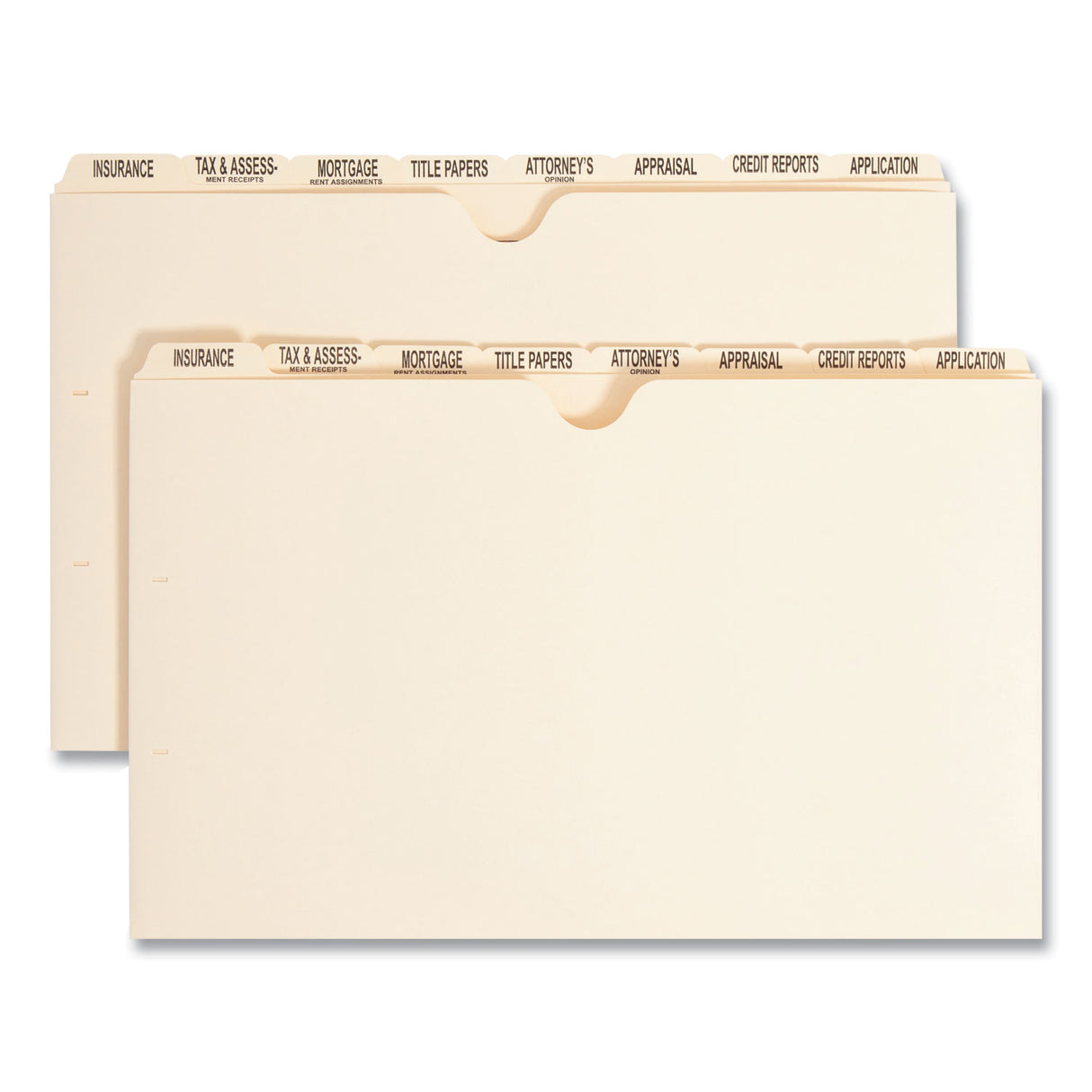 Smead Pressboard Mortgage Folder Dividers, Pre-Printed, 1 Fastener, Legal Size, Manila, 7 Dividers/Set, 12 Sets (78278)