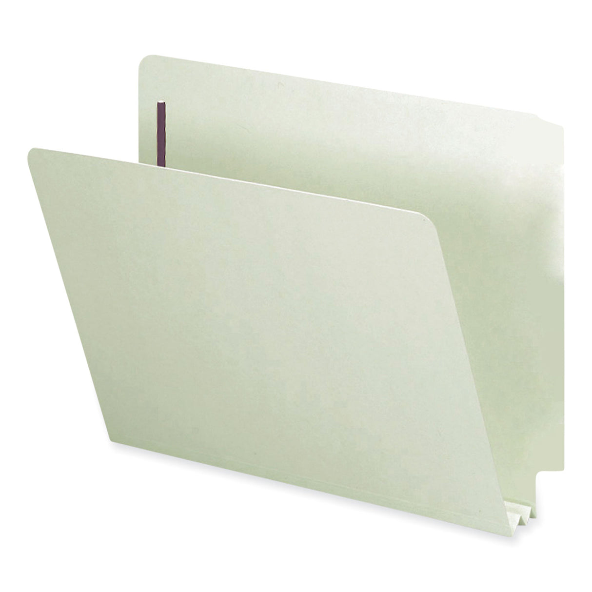 Smead End Tab Pressboard Classification Folders, Two SafeSHIELD Coated Fasteners, 2" Expansion, Letter Size, Gray-Green, 25/Box (34715)