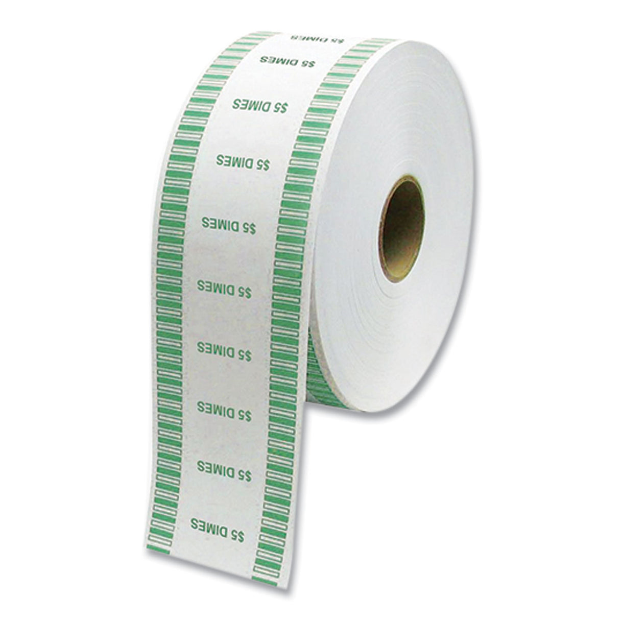 CONTROLTEK Automatic Coin Wrapper Roll for Coin Wrapping Machines, Dimes, $5.00, Kraft/Green, 2,000/Roll, 8 Rolls/Carton (575036)