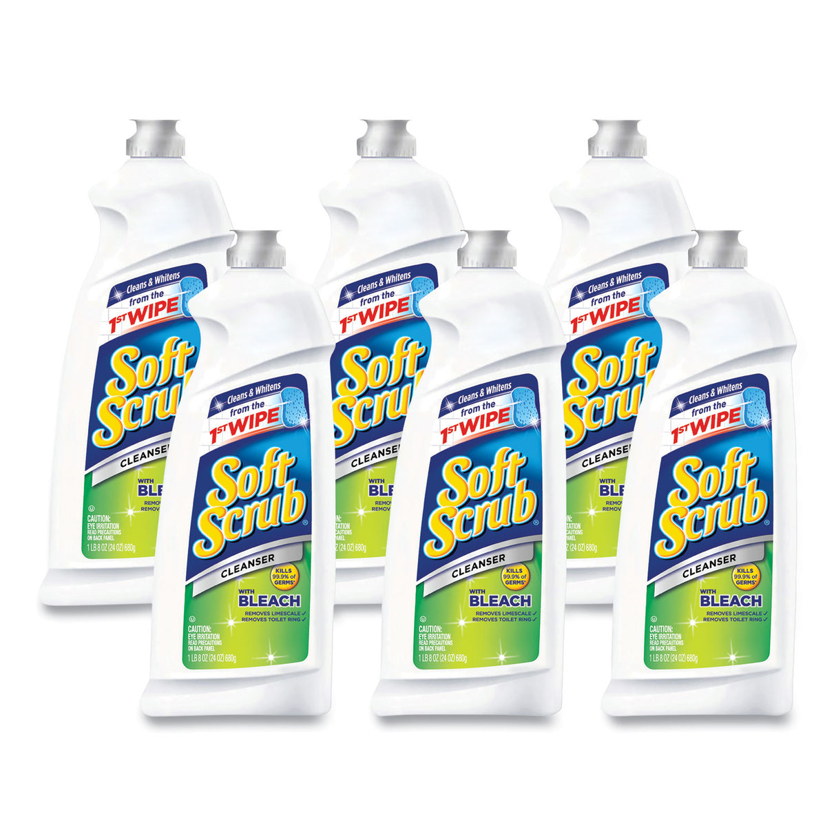 Soft Scrub Cleanser with Bleach Commercial 36 oz Bottle, 6/Carton (15519CT)