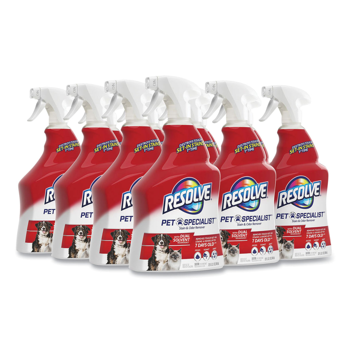 RESOLVE Pet Specialist Stain and Odor Remover, Citrus, 32 oz Trigger Spray Bottle, 12/Carton (99850CT)