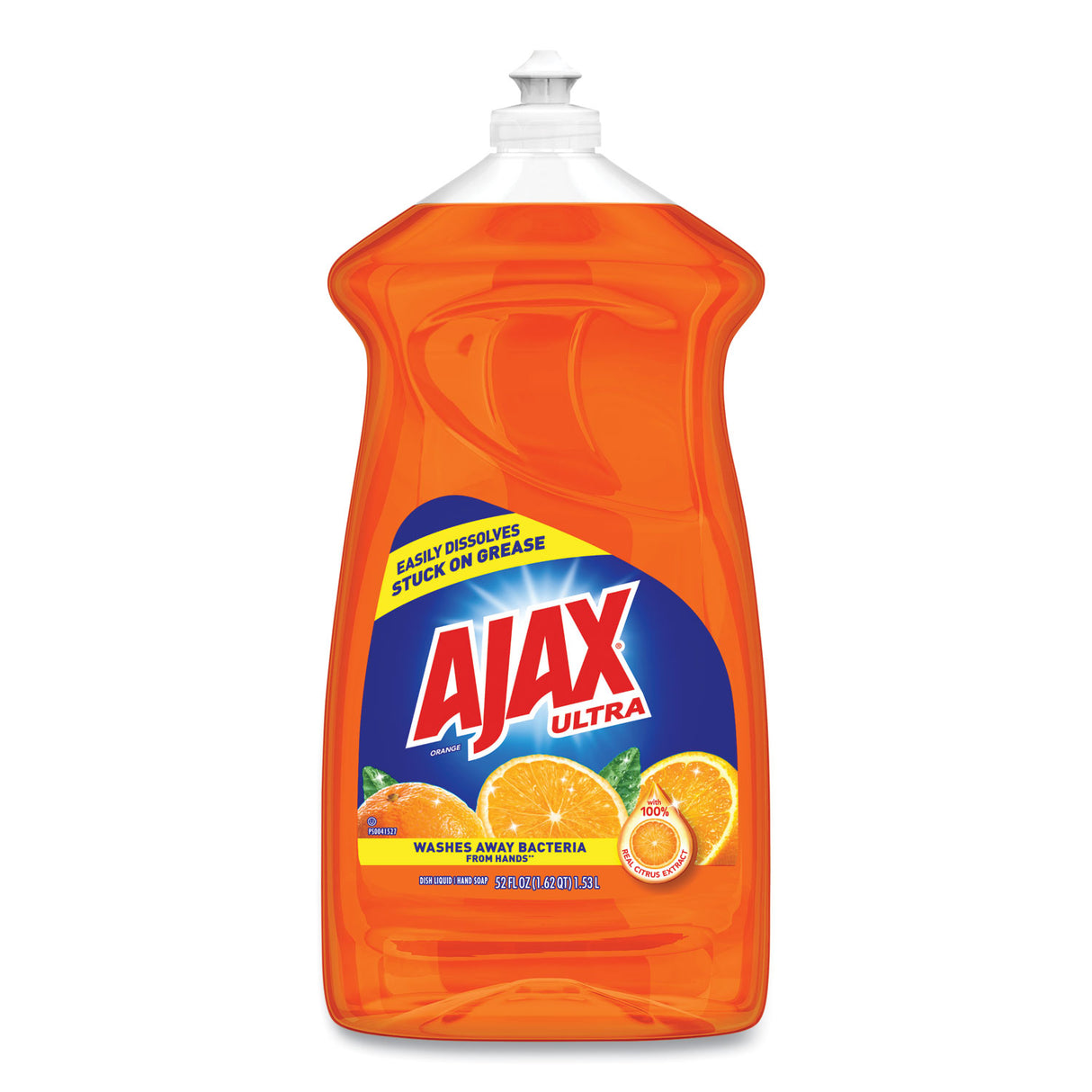 AjaxÂ® Triple Action Antibacterial Dish Soap, 52oz, Orange, 6 Bottles (49860CT)