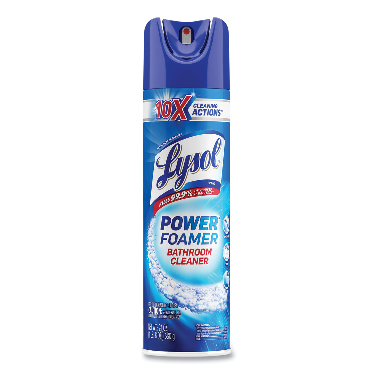 LysolÂ® Power Foam Bathroom Cleaner, Island Breeze, 24 oz. Spray Can (02569)