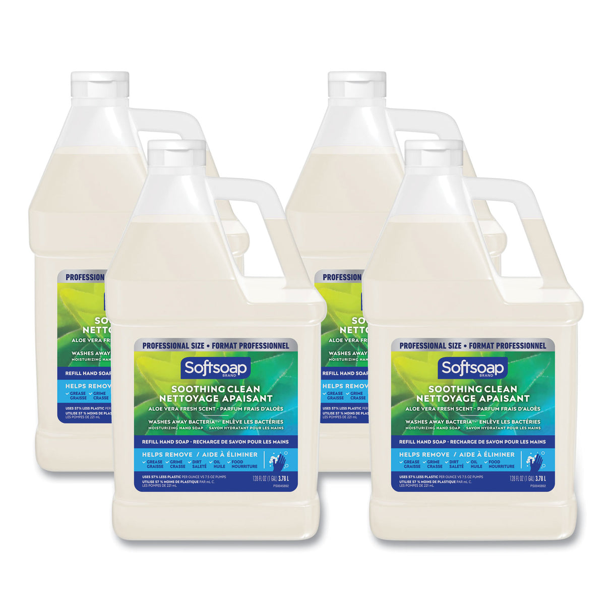 Softsoap Liquid Hand Soap Refill with Aloe, Aloe Vera Fresh Scent, 1 gal, 4/Carton (61036483CT)