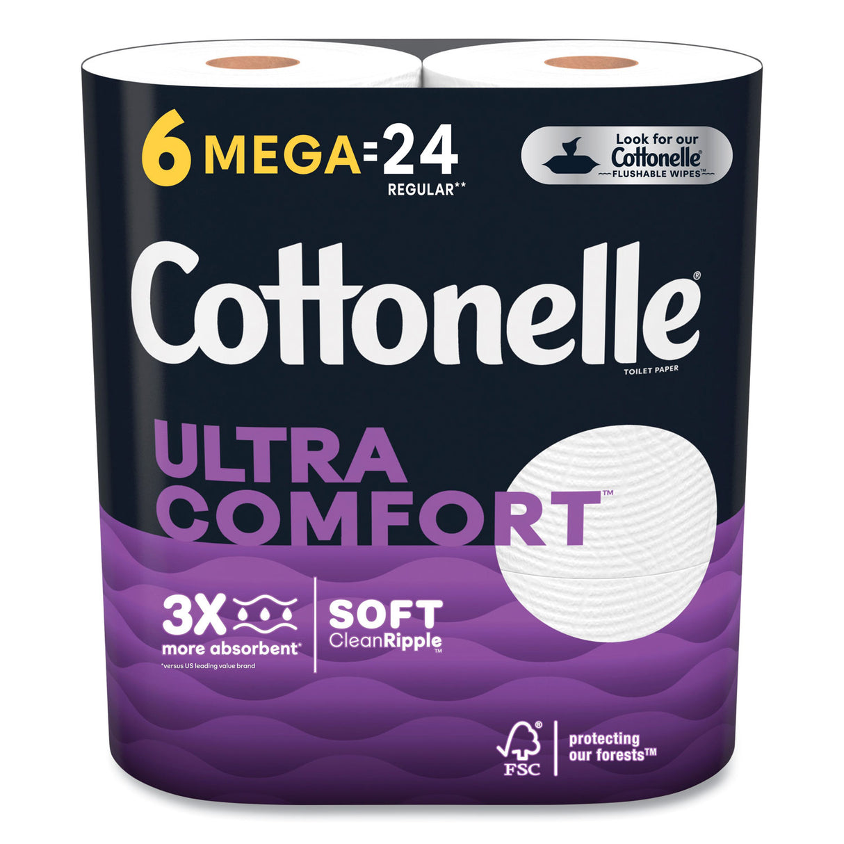 CottonelleÂ® Ultra Comfort Toilet Paper Mega Rolls, 2-Ply, 284 Sheets, 36 Rolls (55707)