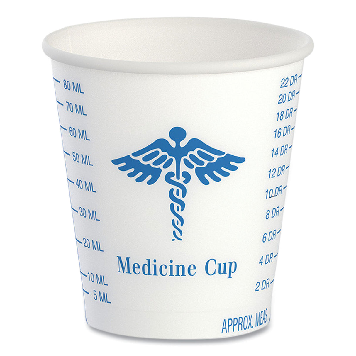 SOLO Paper Medical and Dental Graduated Cups, ProPlanet Seal, 3 oz, White/Blue, 100/Bag, 50 Bags/Carton (R3)