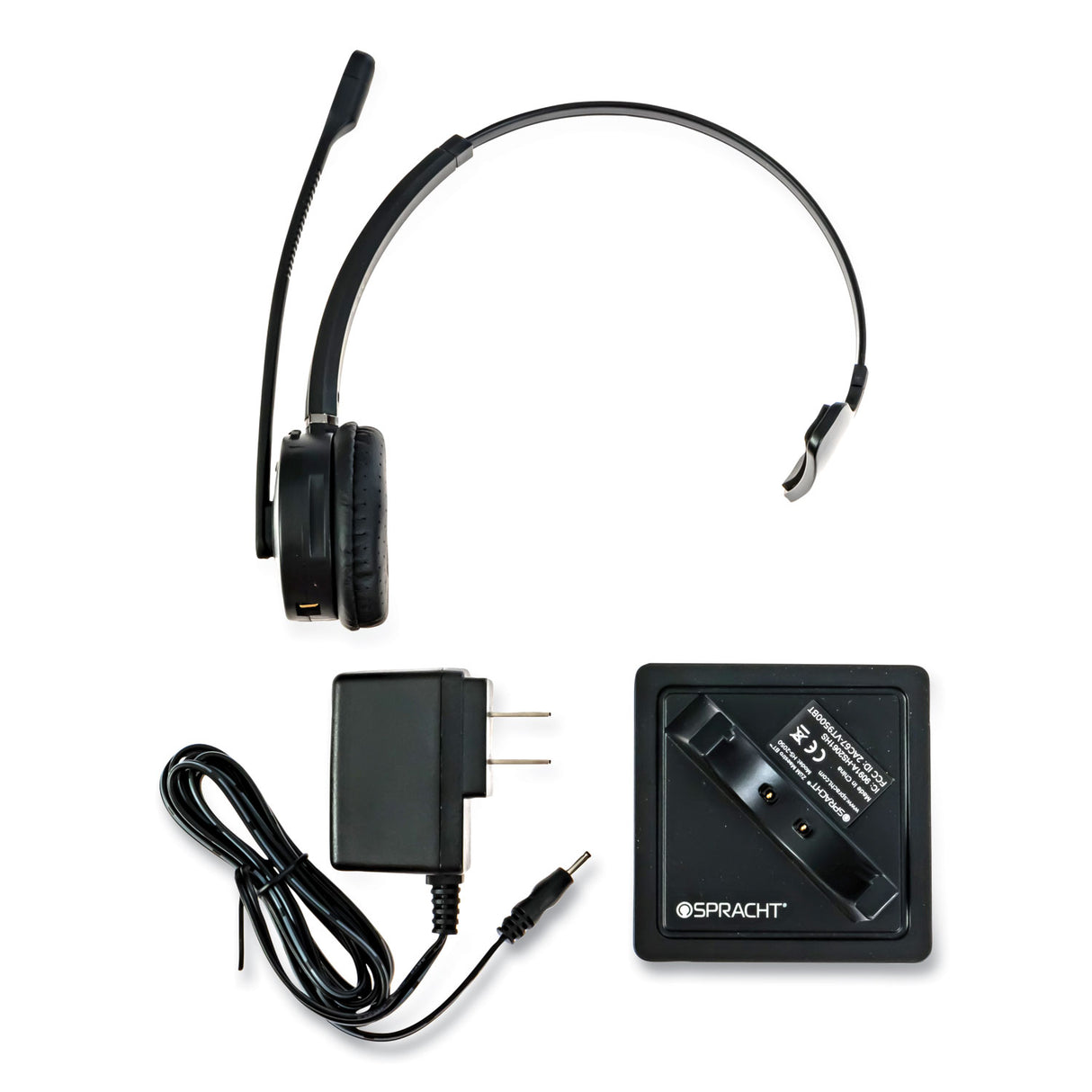 Spracht ZuM Maestro Bluetooth Monaural Over The Head Headset, Black (HS2050)