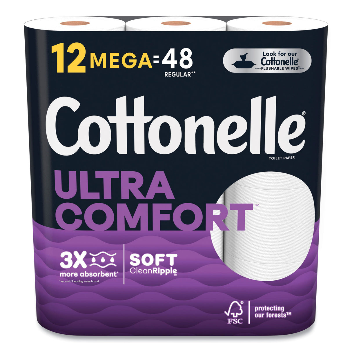 CottonelleÂ® Ultra Toilet Paper, 2-Ply, 284 Sheets, 48 Rolls (55494)