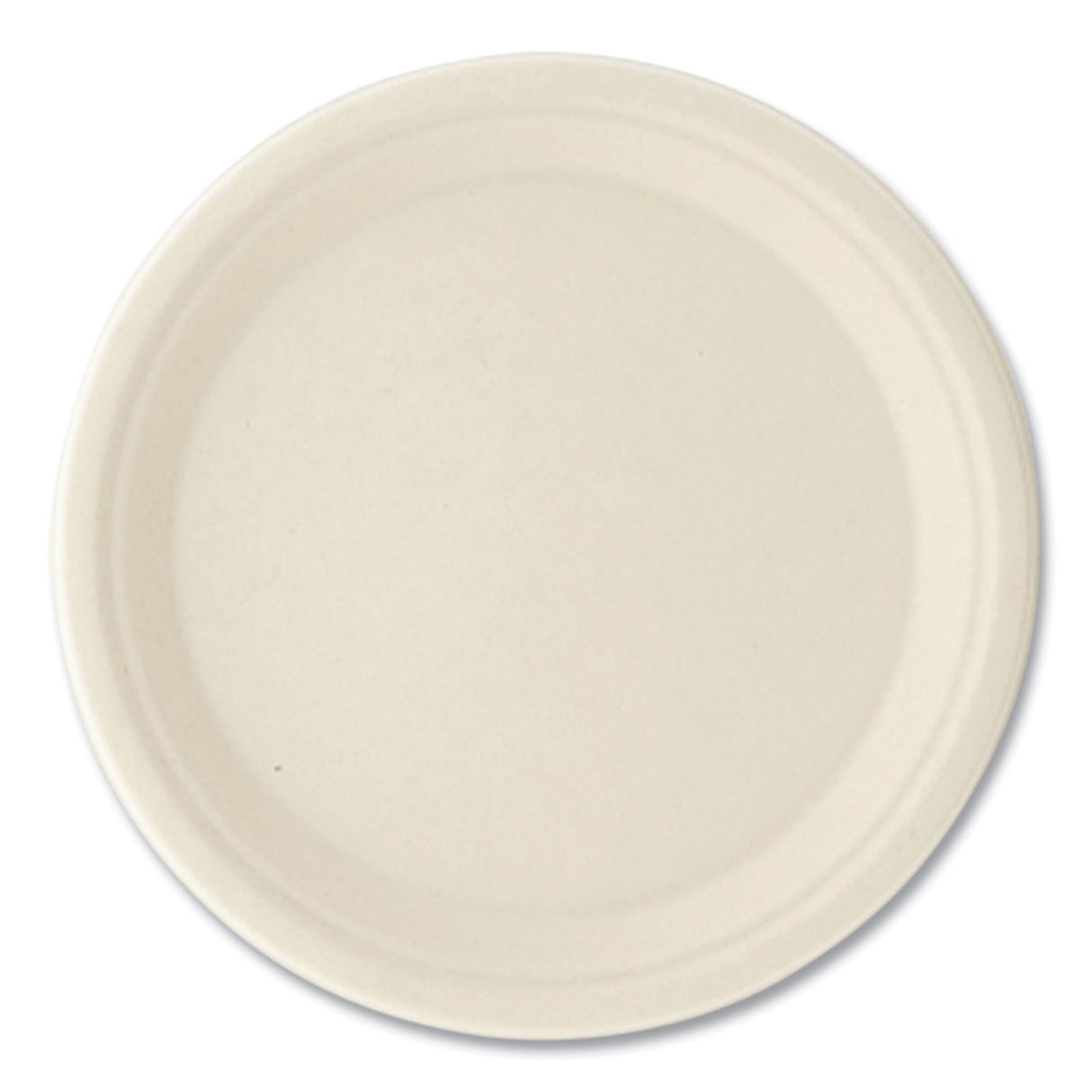 BoardwalkÂ® Bagasse PFAS-Free Plate, 10" dia, White, 500/Carton (BWKPLATE10NPFA)
