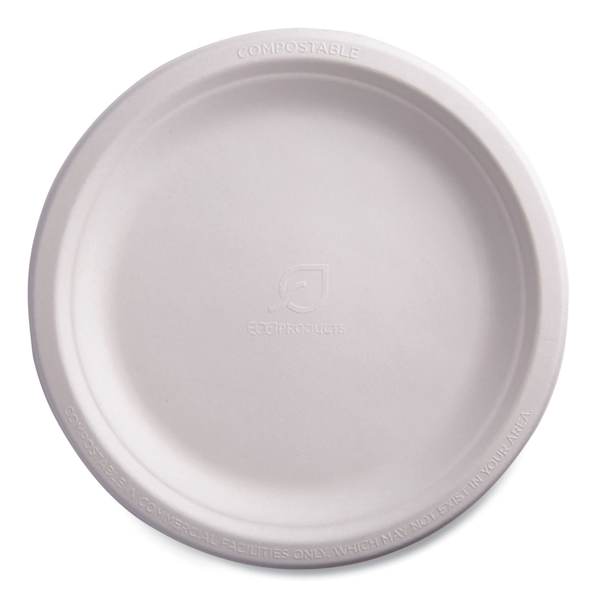 Eco-Products Vanguard Renewable and Compostable Sugarcane Plates, 9" dia, White, 500/Carton (EPP013NFA)