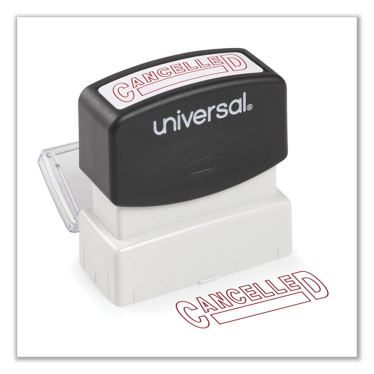 Universal Message Stamp, CANCELLED, Pre-Inked One-Color, Red (UNV10045)