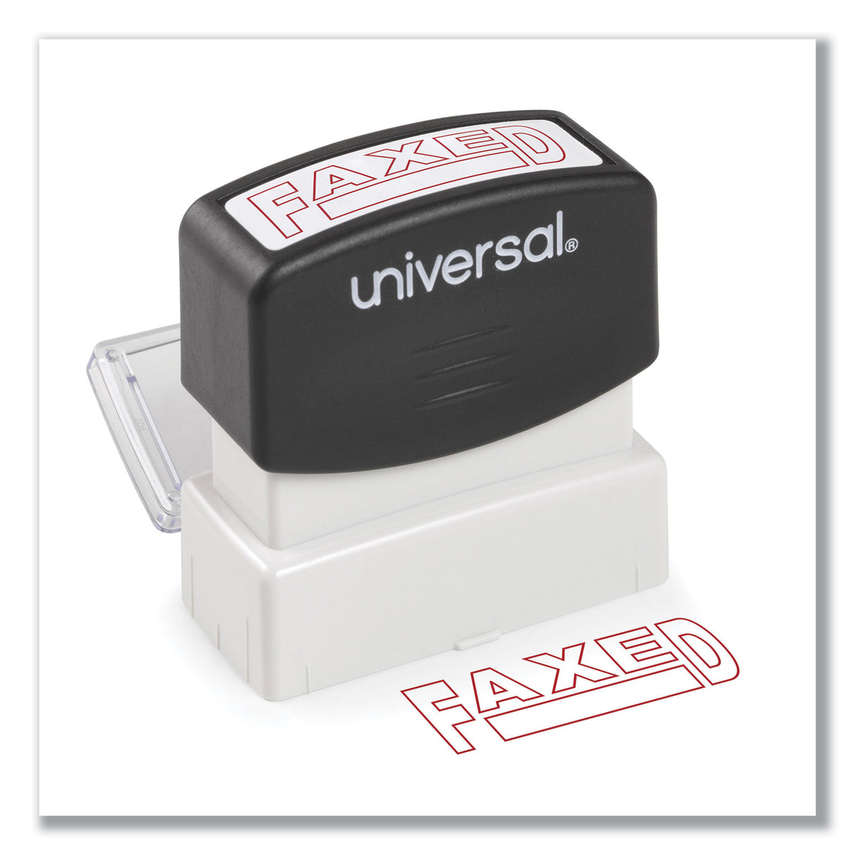 Universal Message Stamp, FAXED, Pre-Inked One-Color, Red (UNV10054)