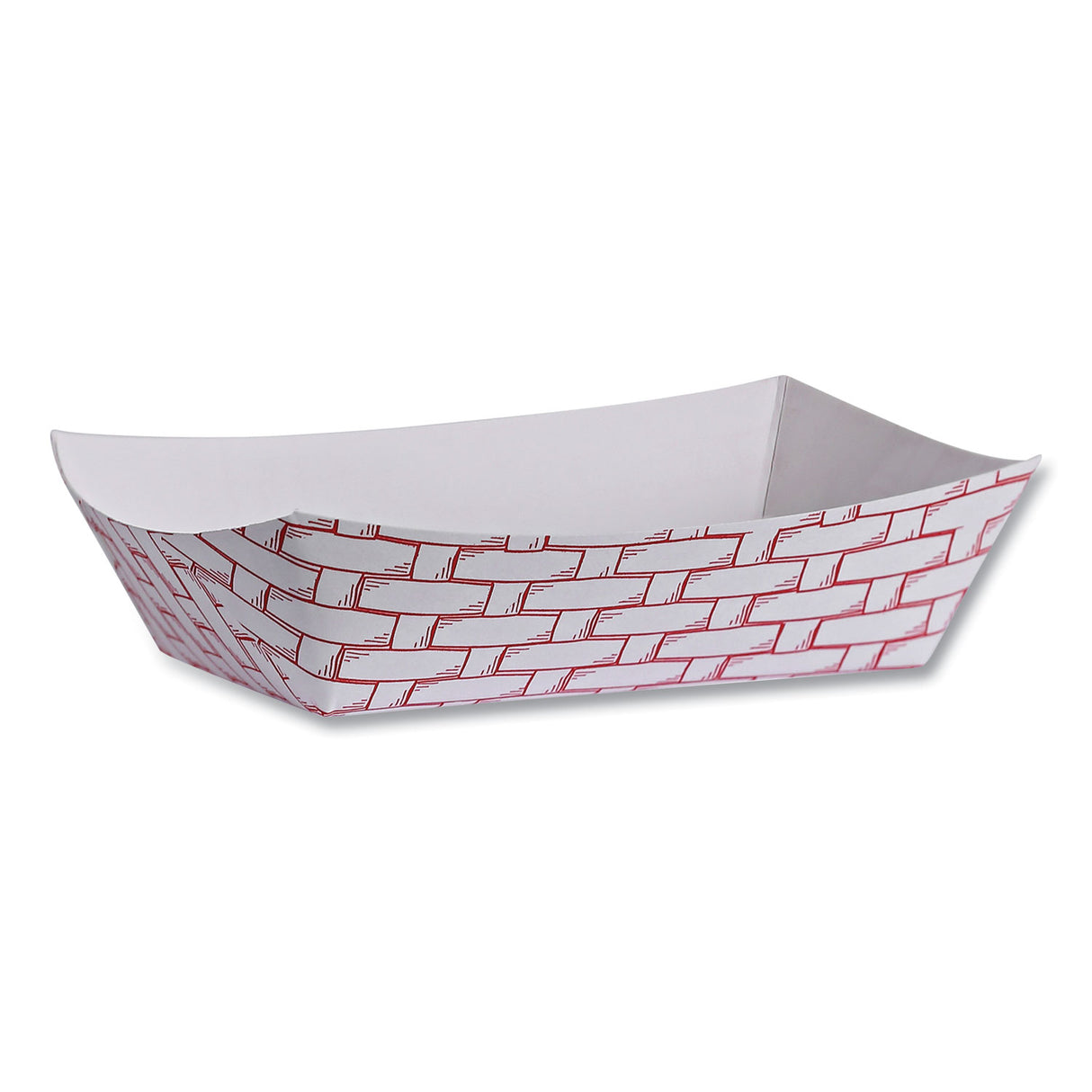 BoardwalkÂ® Paper Food Baskets, 6 oz., Cap, Red/White, 1,000/Carton (BWK30LAG040)