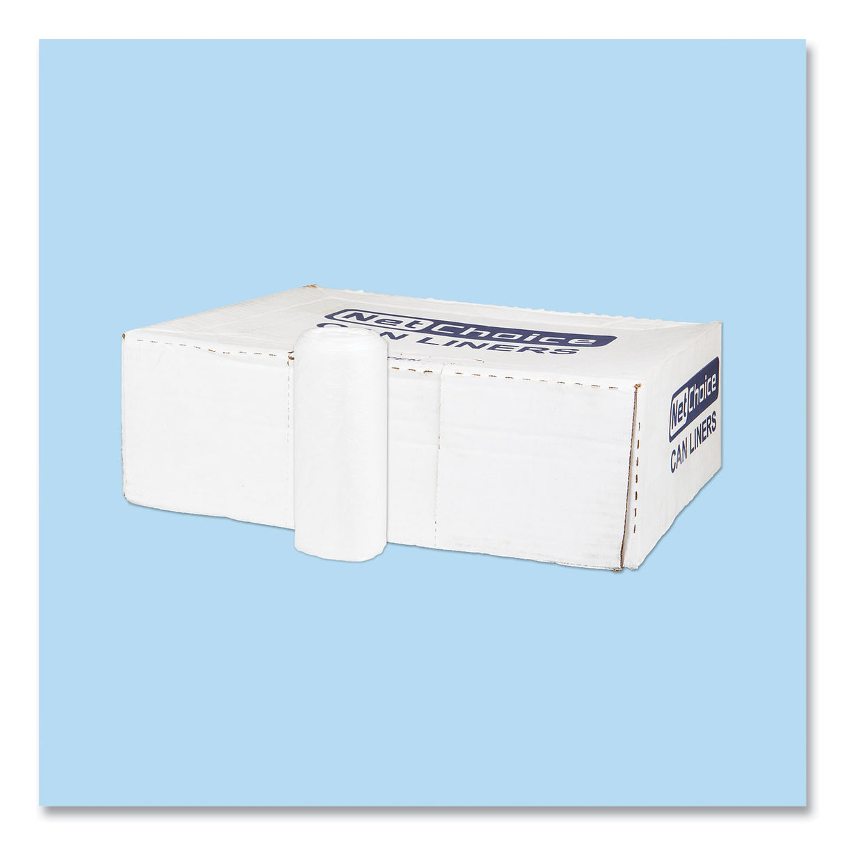 Inteplast Group High-Density Commercial Can Liners, 45 gal, 12 mic, 40" x 48", Clear, Interleaved Roll, 25 Bags/Roll, 10 Rolls/Carton (S404812N)