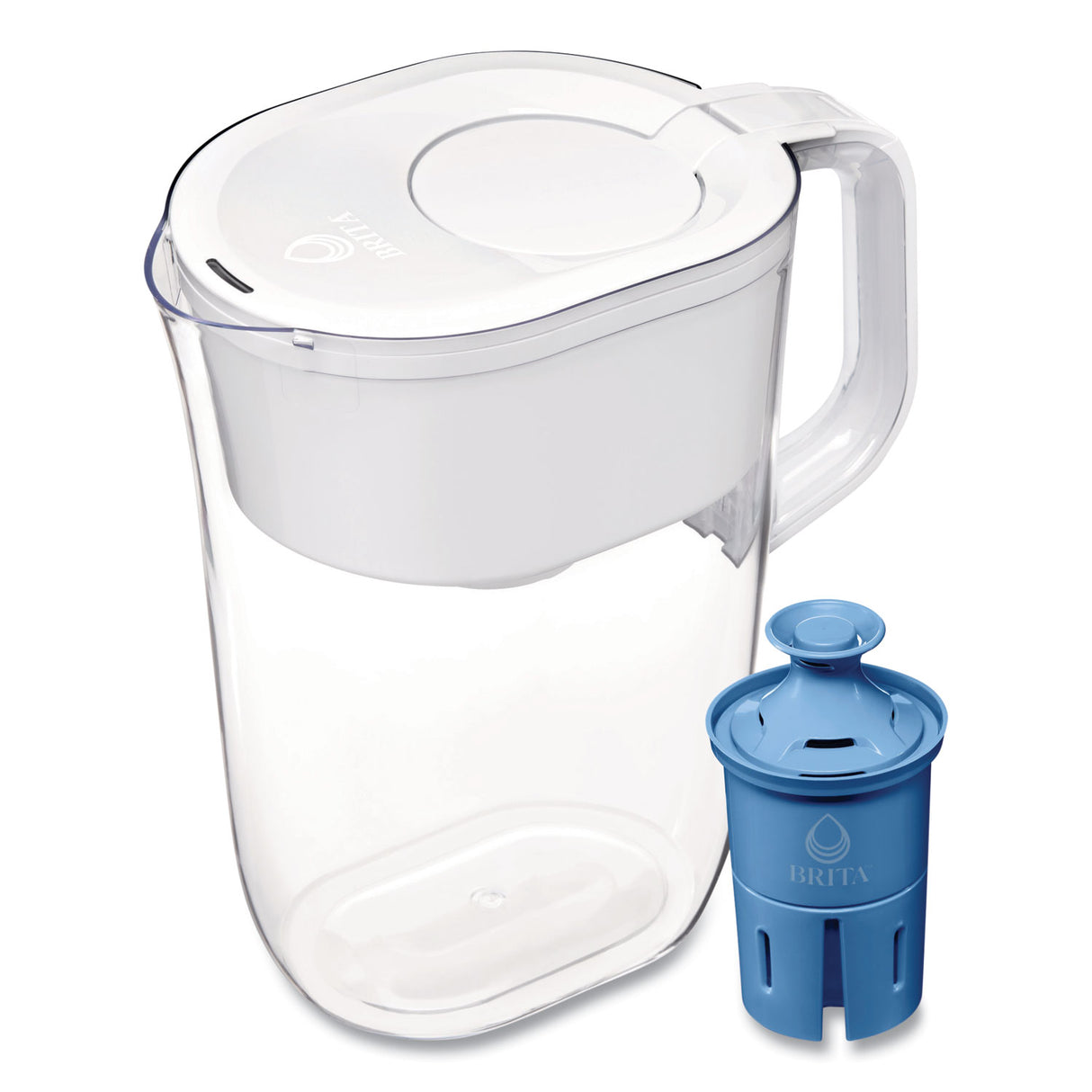 Brita Tahoe Water Pitcher with Elite Filter, 10 Cups, Bright White, 2/Carton (50688CT)