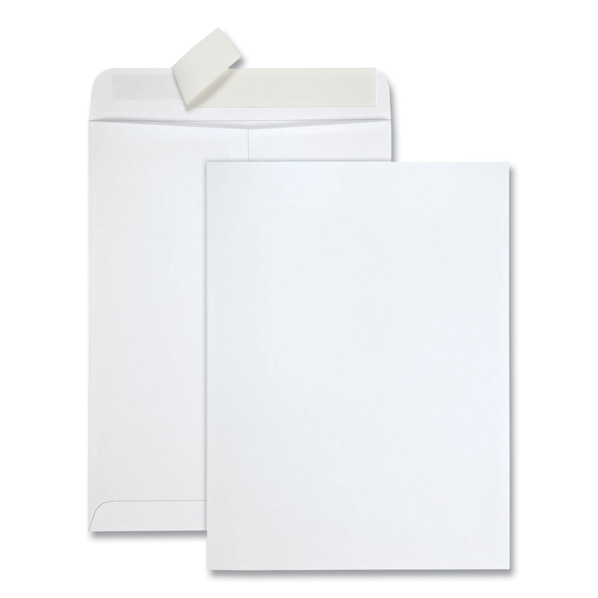 Quality Park Redi-Strip Catalog Envelope, #10 1/2, Cheese Blade Flap, Redi-Strip Adhesive Closure, 9 x 12, White, 100/Box (44582)