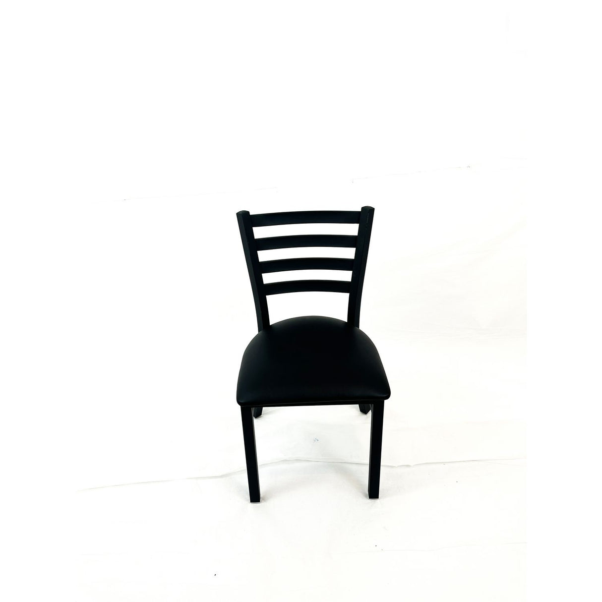 JMC Furniture White Horse Series Side Chairs, Supports Up to 300 lb, 18" Seat Height, Black Seat, Black Back, Black Base (WHCBVSBLK)