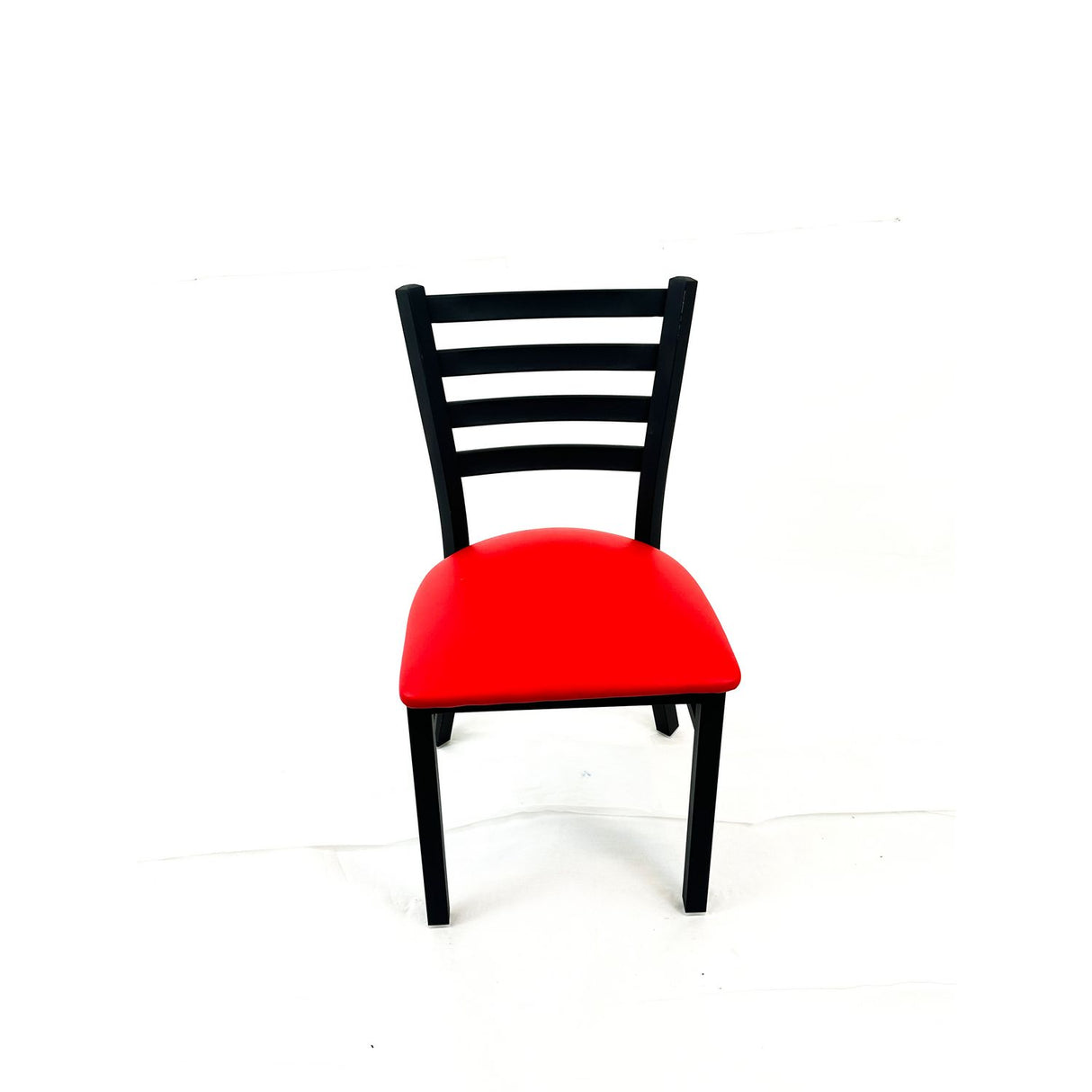 JMC Furniture White Horse Series Side Chairs, Supports Up to 300 lb, 18" Seat Height, Red Seat, Black Back, Black Base (WHCBVSRED)