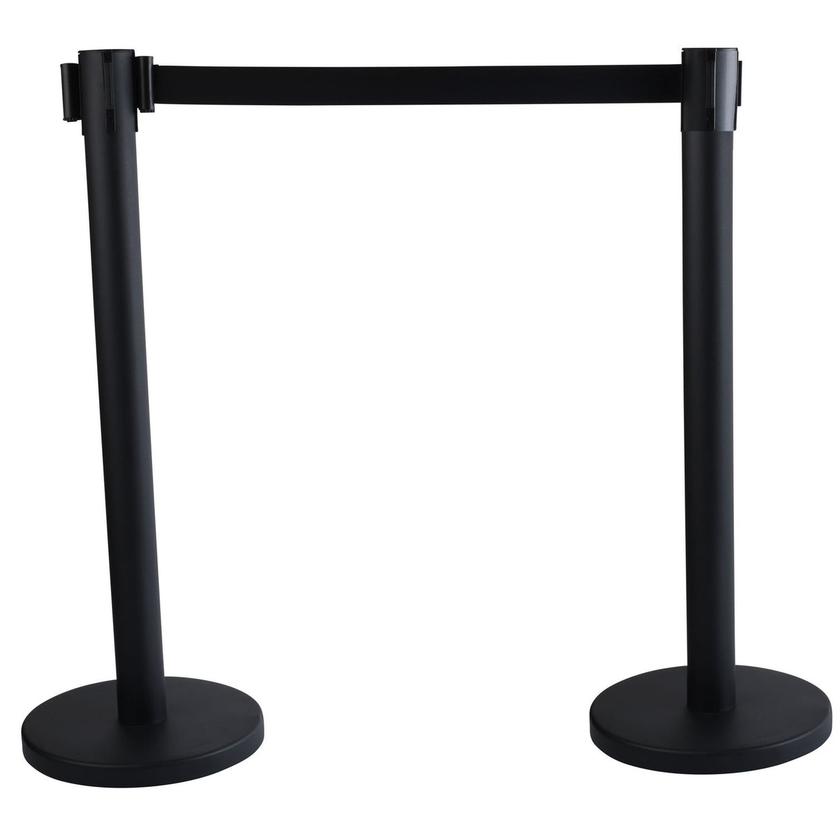 Tatco Economy Crowd Control, Assorted Materials, 14" x 35" x 9 ft 6", Black, 2/Carton (16600)