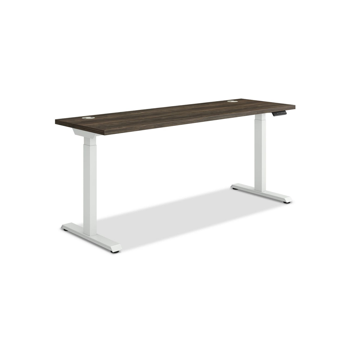 HON Coordinate Height Adjustable Desk Bundle 2-Stage, 70" x 22" x 27.75" to 47", Florence Walnut/Designer White (HAT2SFLW2270)