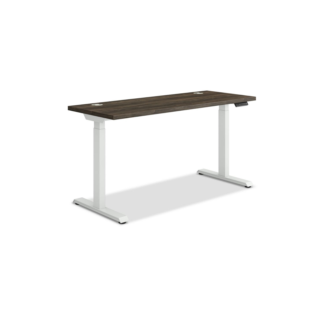 HON Coordinate Height Adjustable Desk Bundle 2-Stage, 58" x 22" x 27.75" to 47", Florence Walnut/Designer White (HAT2SFLW2258)