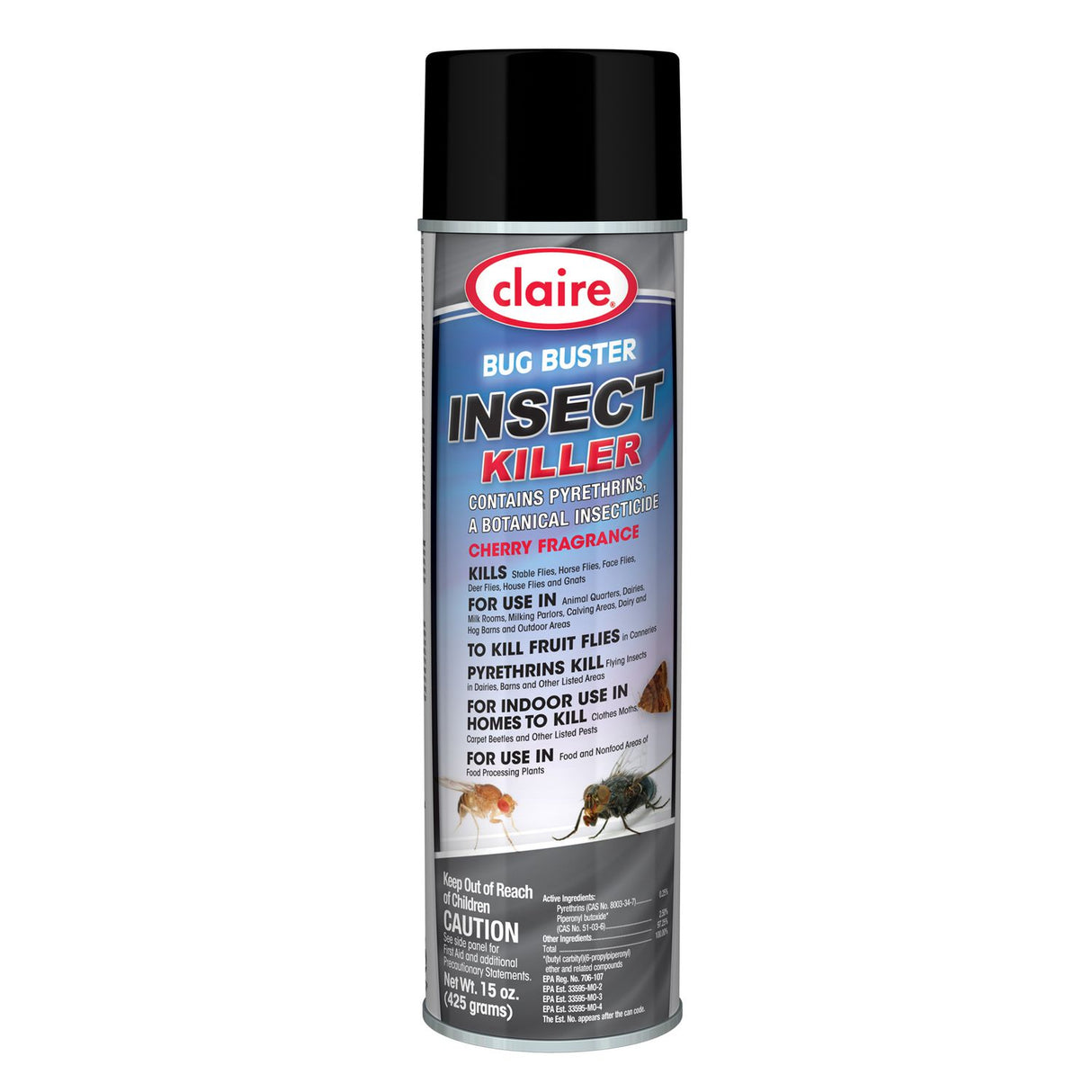 Claire Bug Buster Insect Killer, 15 oz Aerosol Spray, 12/Carton (271)