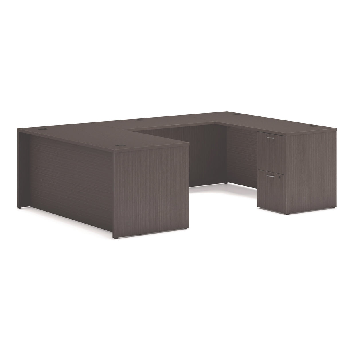 HON Mod U-Station Bundle, 66" x 96" x 29", Slate Teak (MOD077)